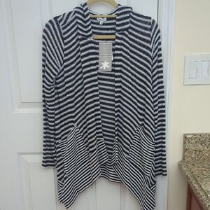 Splendid Navy and Cream Striped Cardigan